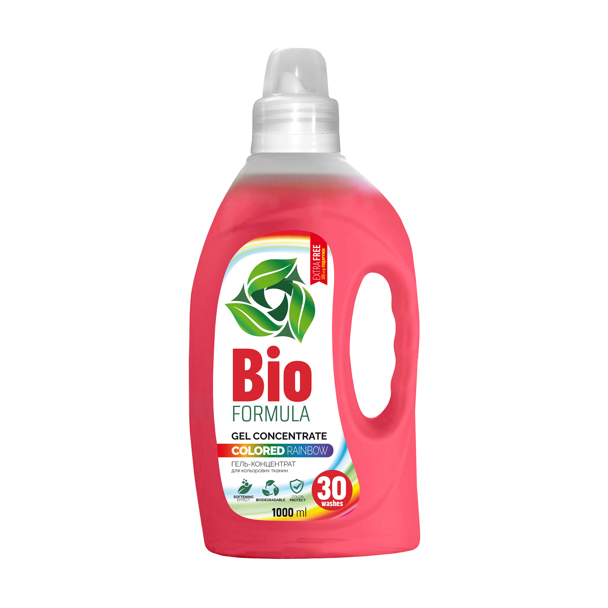 Гель-концентрат для прання BIO Formula Colored Rainbow для кольорових тканин, 30 циклів прання, 1 л
